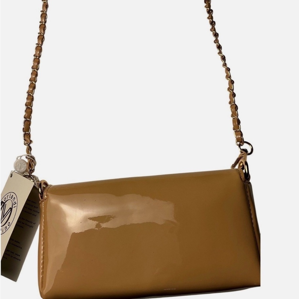 NEW Authentic Valentino Orlandi Taupe Crossbody Purse - Picture 5 of 10